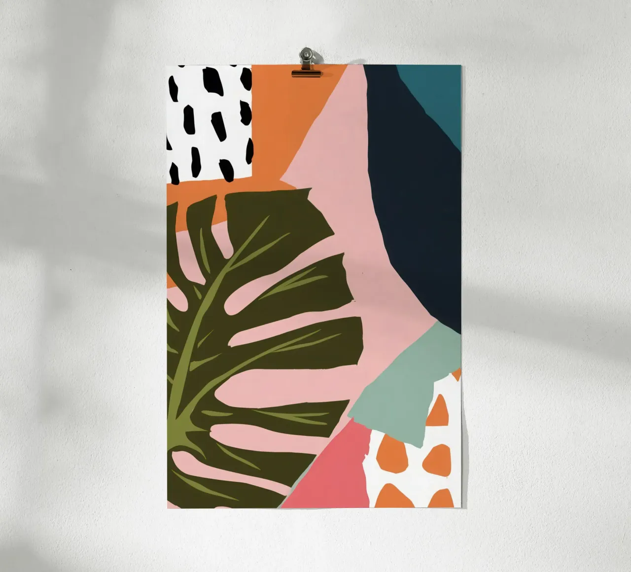 Monstera Collage Astratto poster da Lunar Valentina