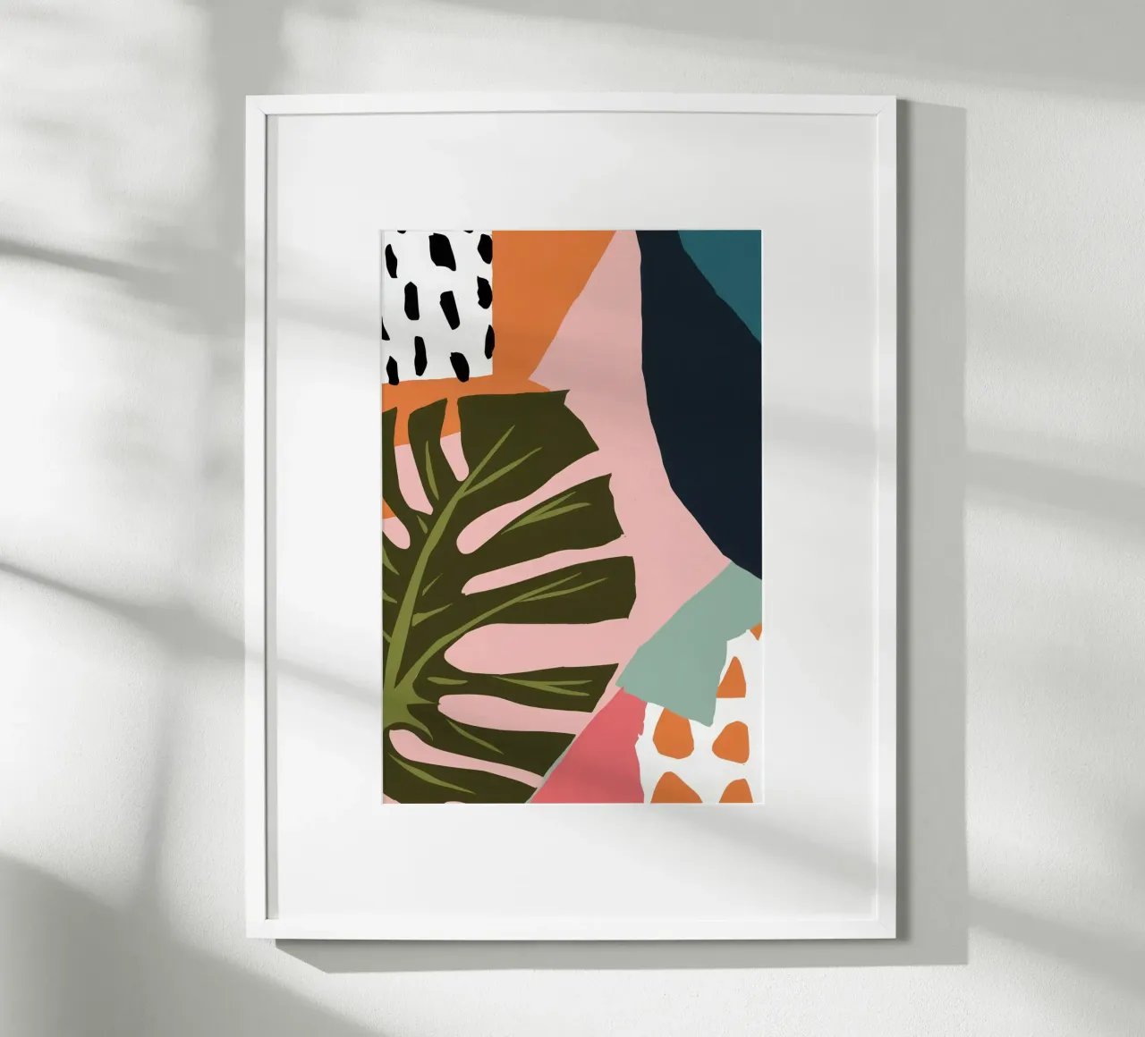 Monstera Collage Astratto poster da Lunar Valentina