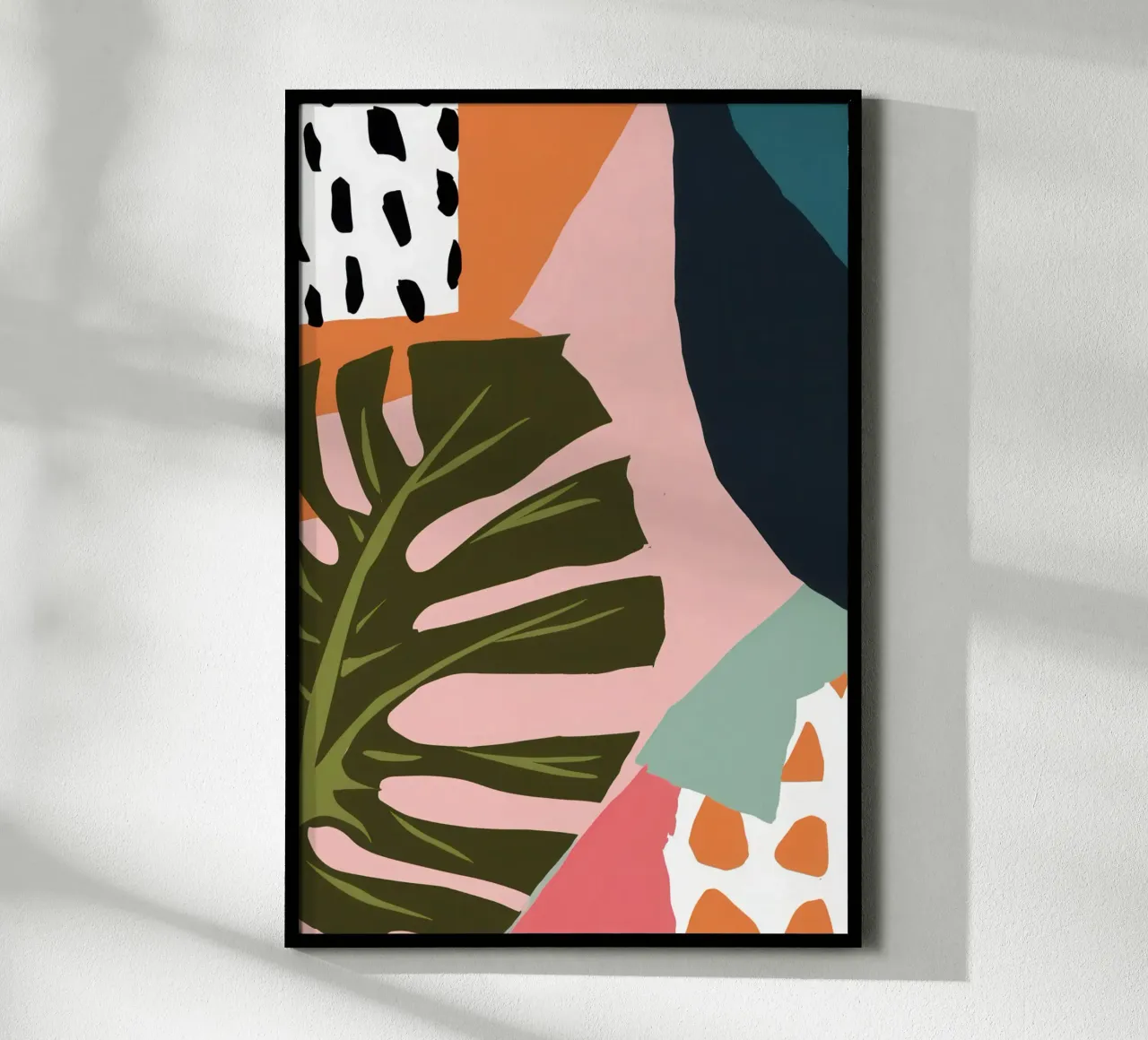 Monstera Collage Astratto poster da Lunar Valentina