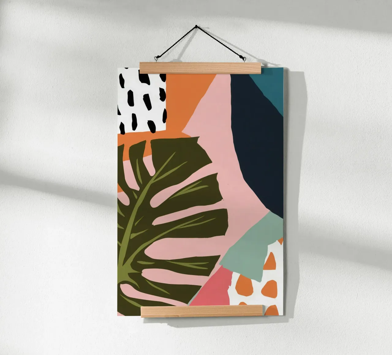 Monstera Collage Astratto poster da Lunar Valentina
