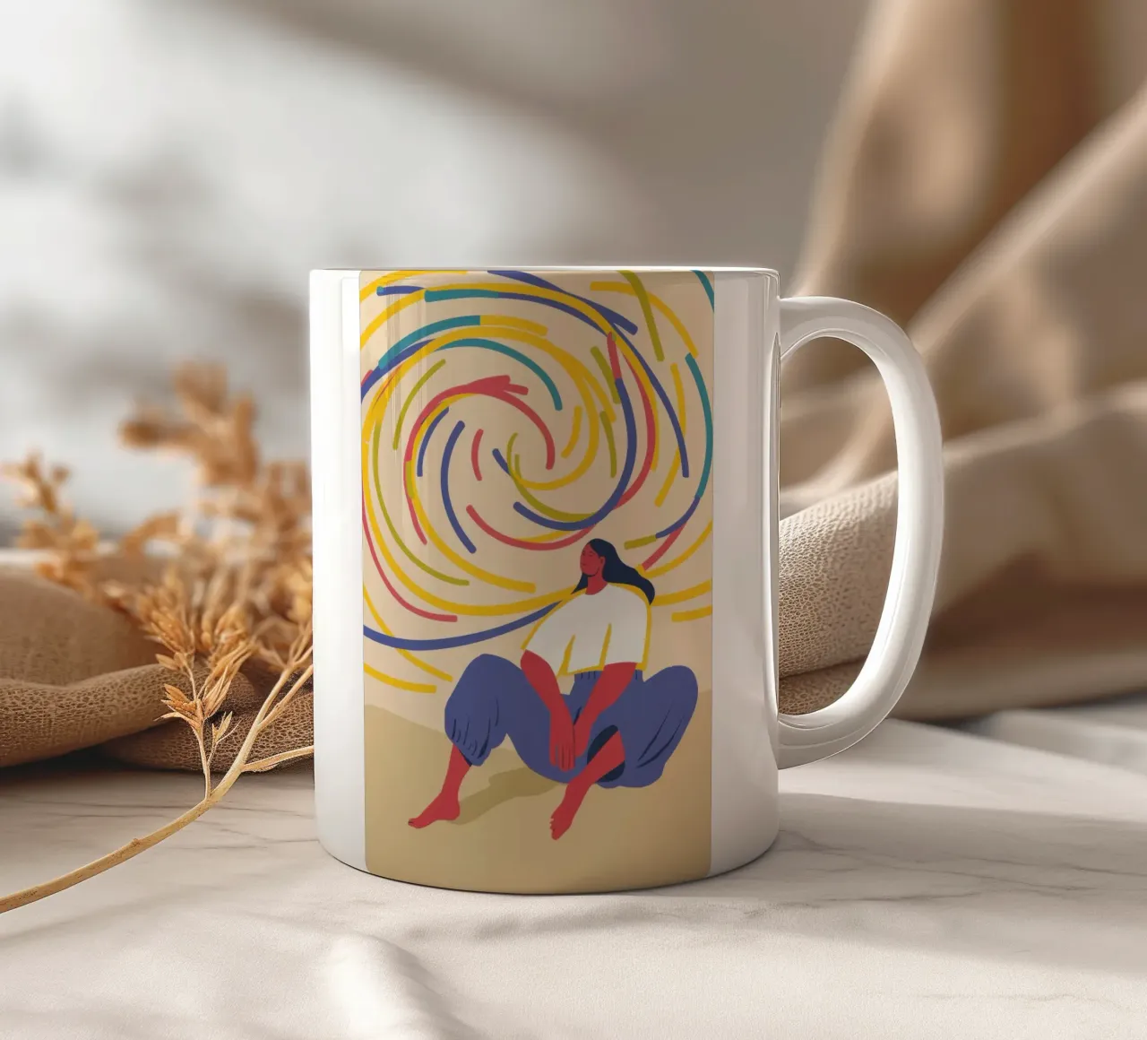 Vortice interno cromatico tazza in ceramica da Bring Haven