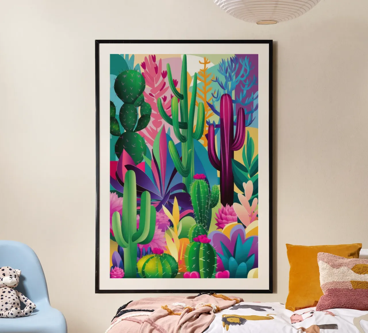 Luminous Desert Bloom (floraison lumineuse du désert) poster de Solar Paint