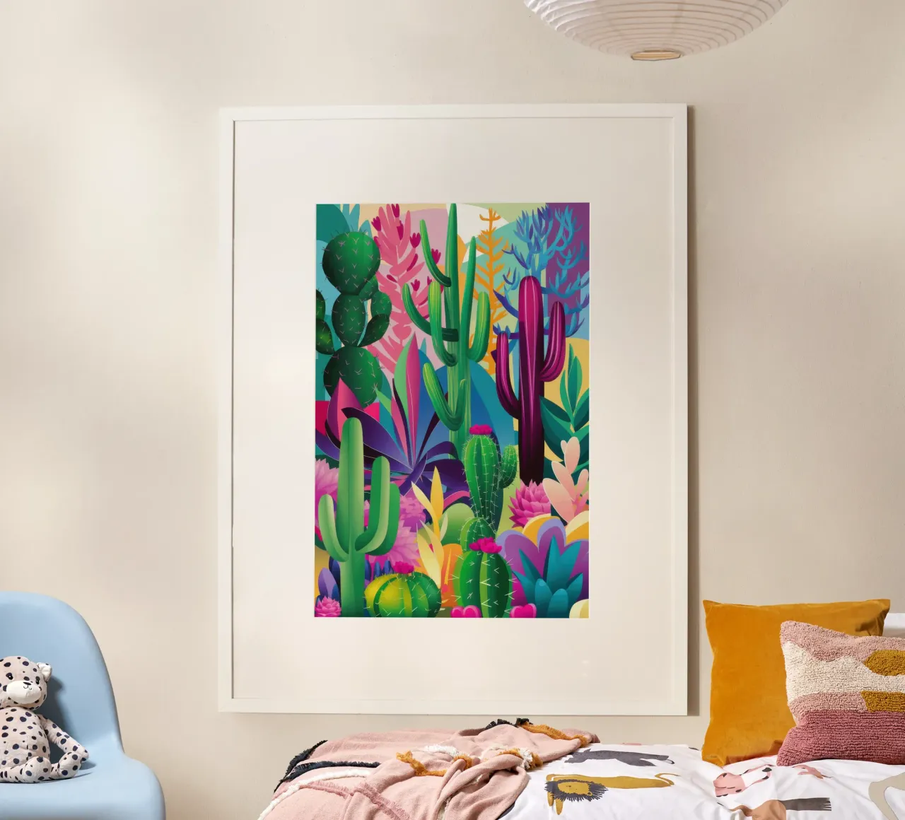 Luminous Desert Bloom (floraison lumineuse du désert) poster de Solar Paint