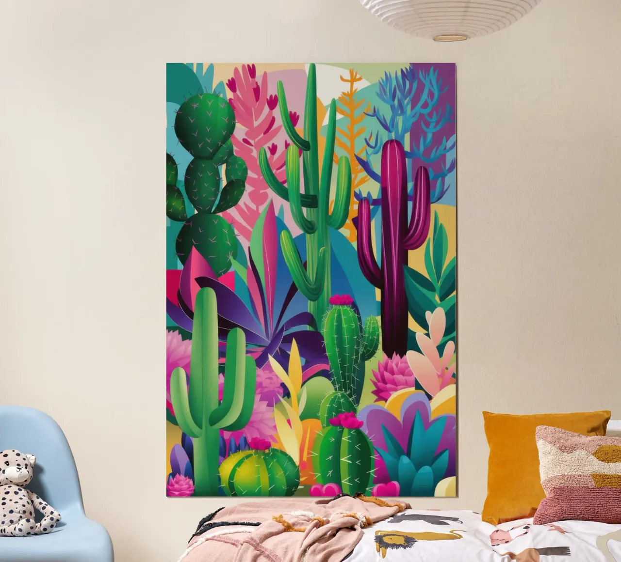 Luminous Desert Bloom (floraison lumineuse du désert) poster de Solar Paint