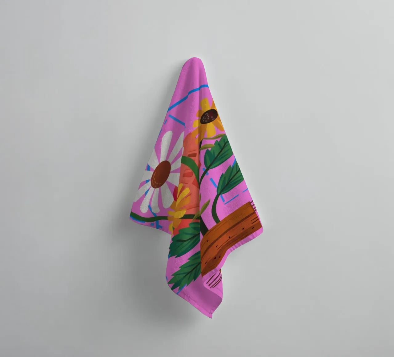 Geometric Daisy View towel by Bring Haven