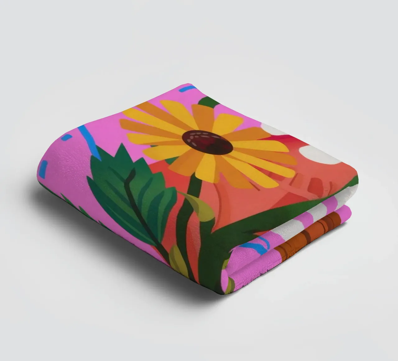 Geometric Daisy View towel by Bring Haven