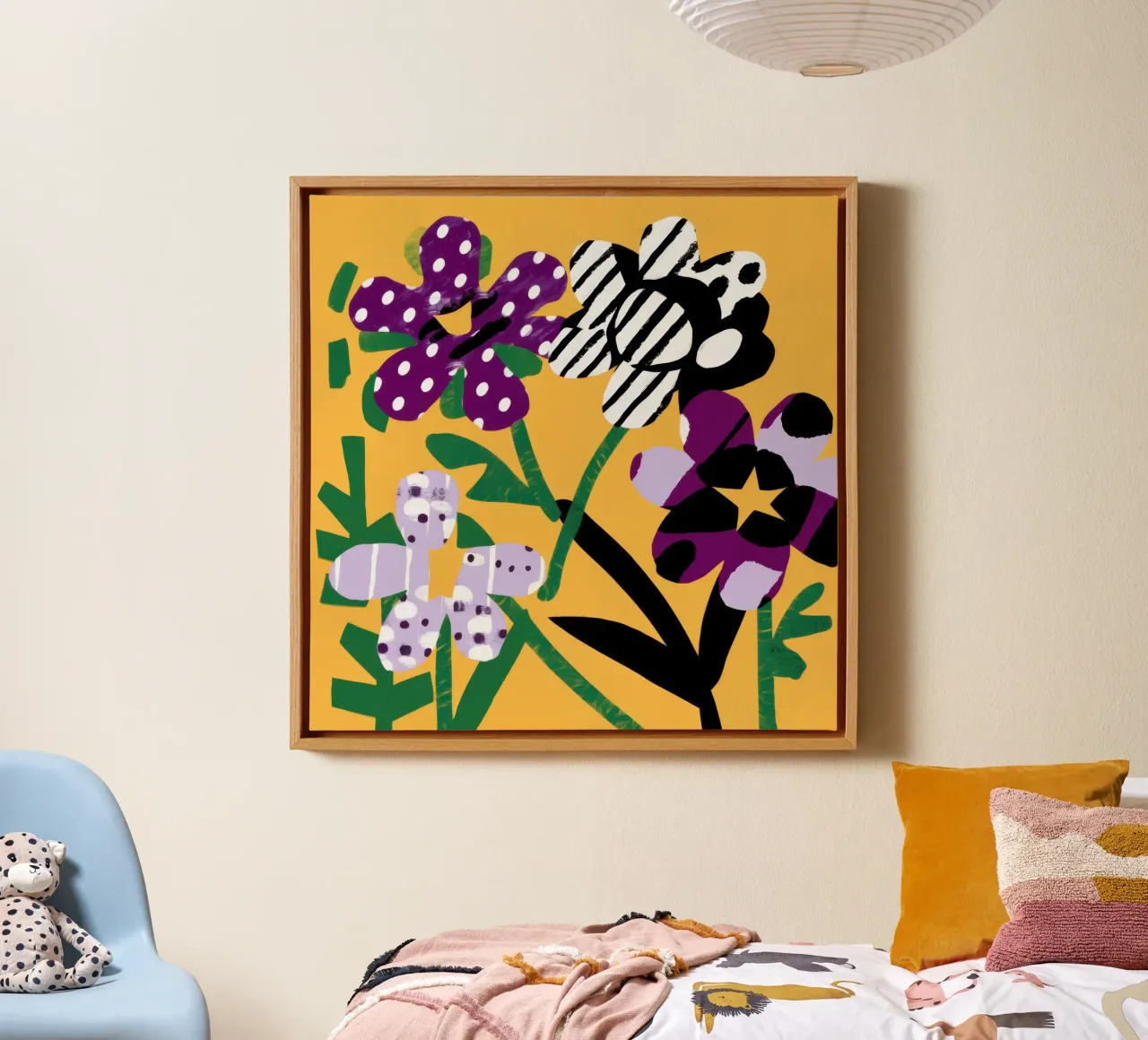Goktuin Abstract canvas met Baklijst van Frosh Pallete