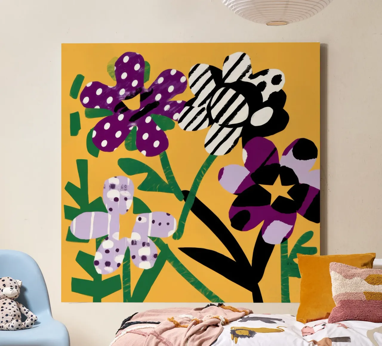 Goktuin Abstract canvas met Baklijst van Frosh Pallete