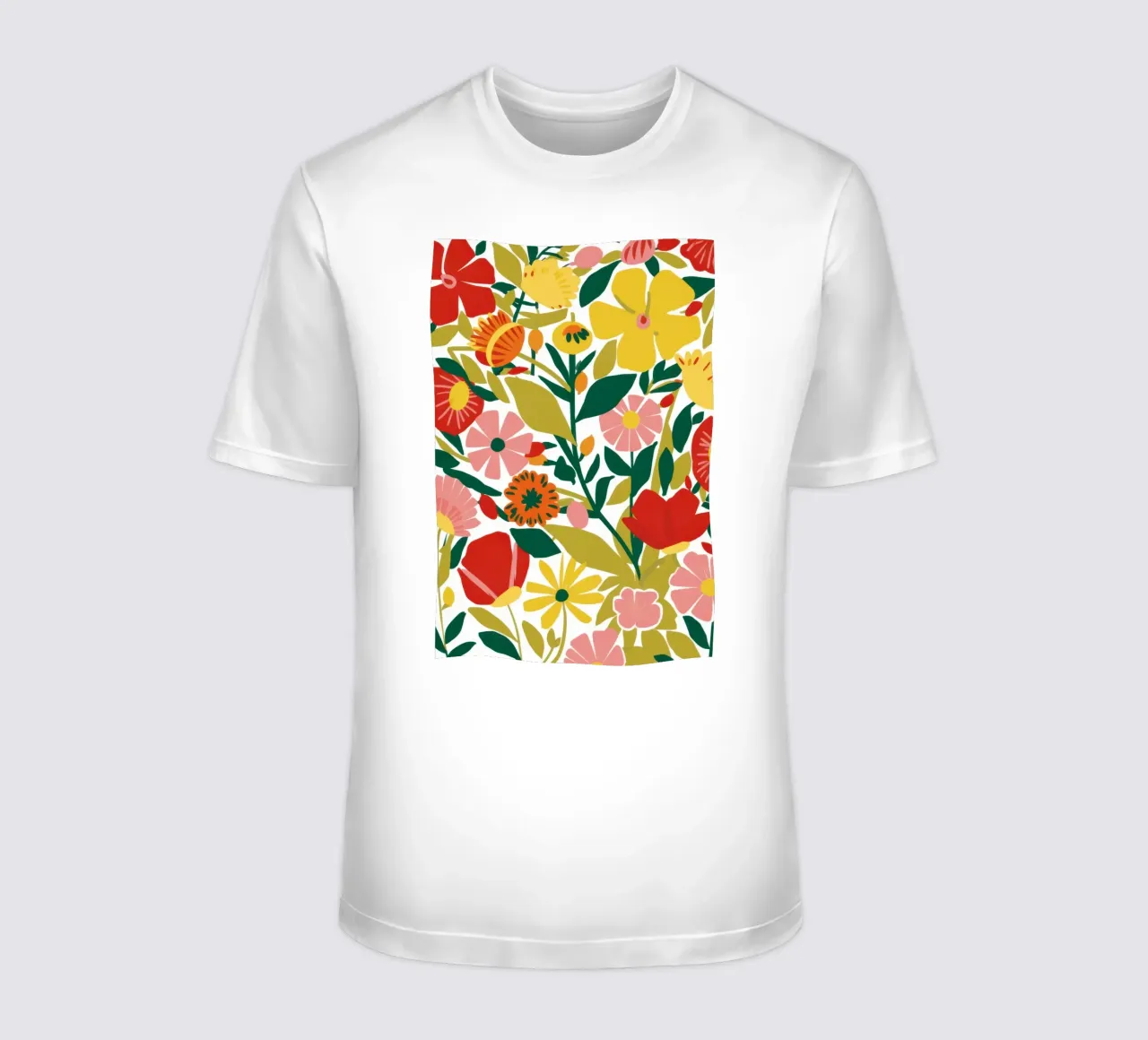 Gouden klaproos weide t-shirt van Lunar Valentina