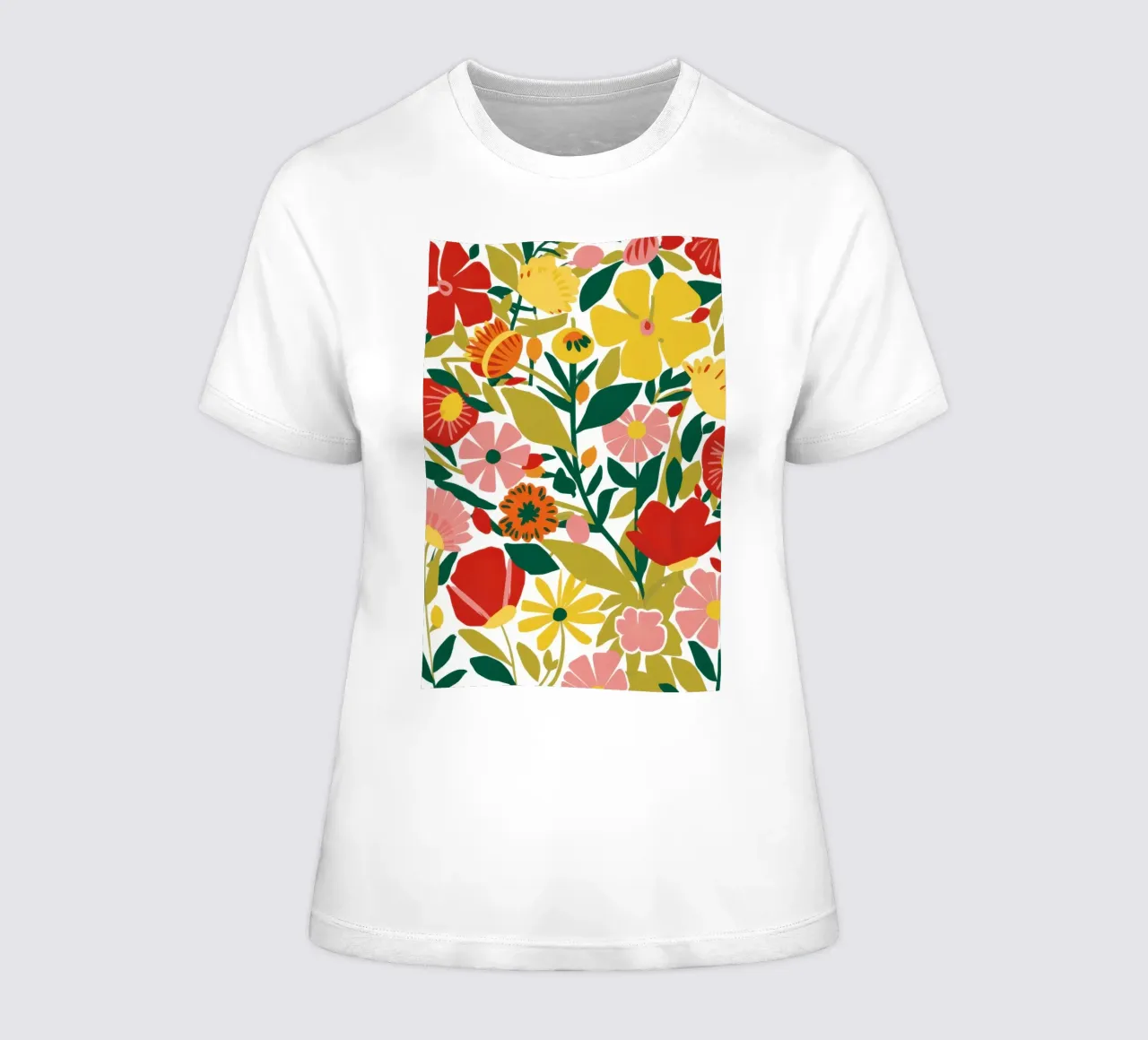 Gouden klaproos weide dames t-shirt getailleerd van Lunar Valentina