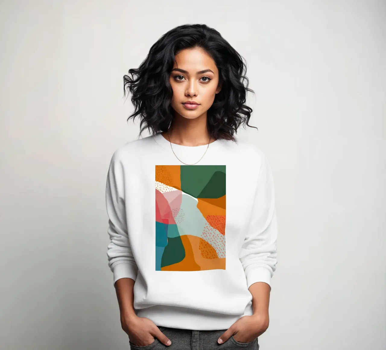 Stratificato astratto testuale felpa da Bring Haven