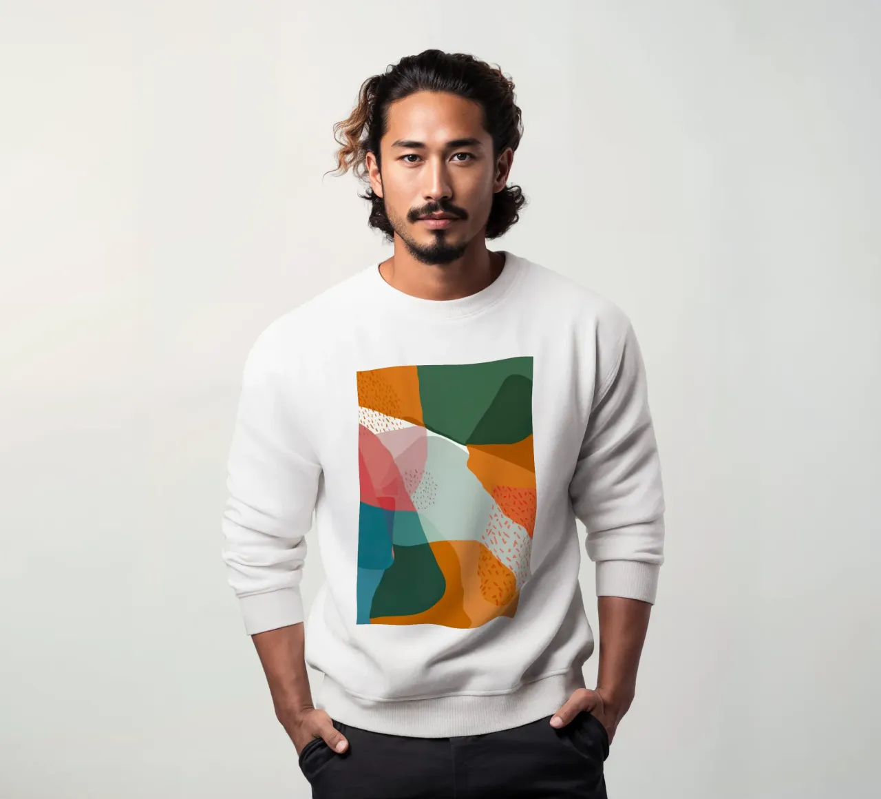 Stratificato astratto testuale felpa da Bring Haven