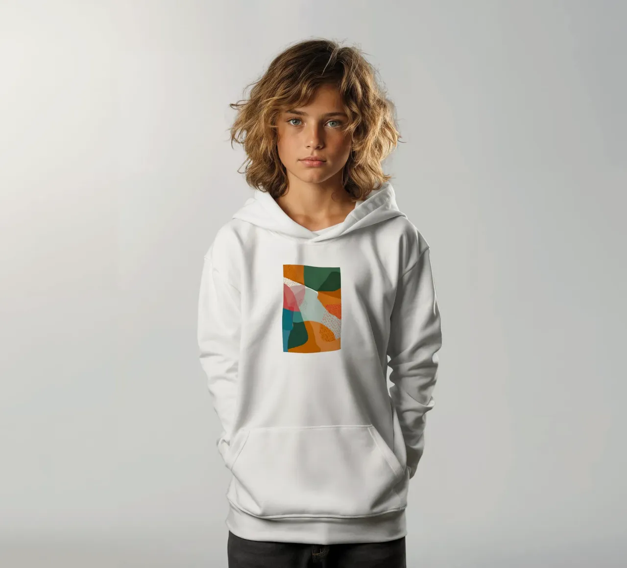Abstracto con textura en capas sudadera con capucha para niño de Bring Haven
