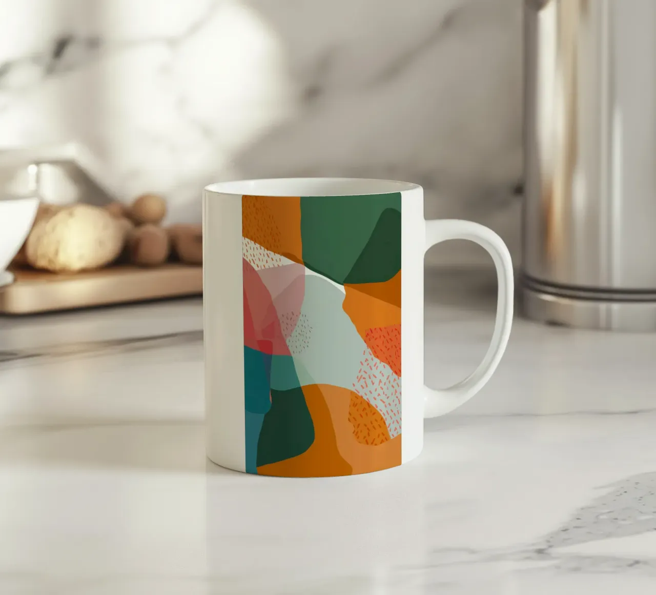 Gelaagd Texturaal Abstract keramische mok van Bring Haven