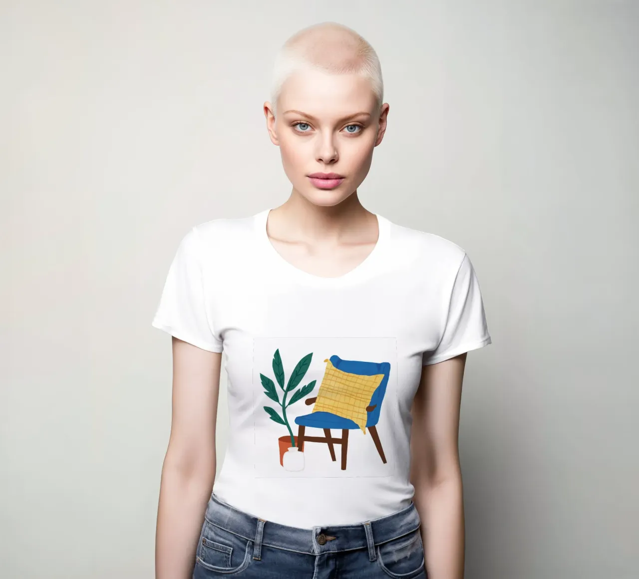 Serene Reading Nook women's fitted t-shirt by Frosh Pallete