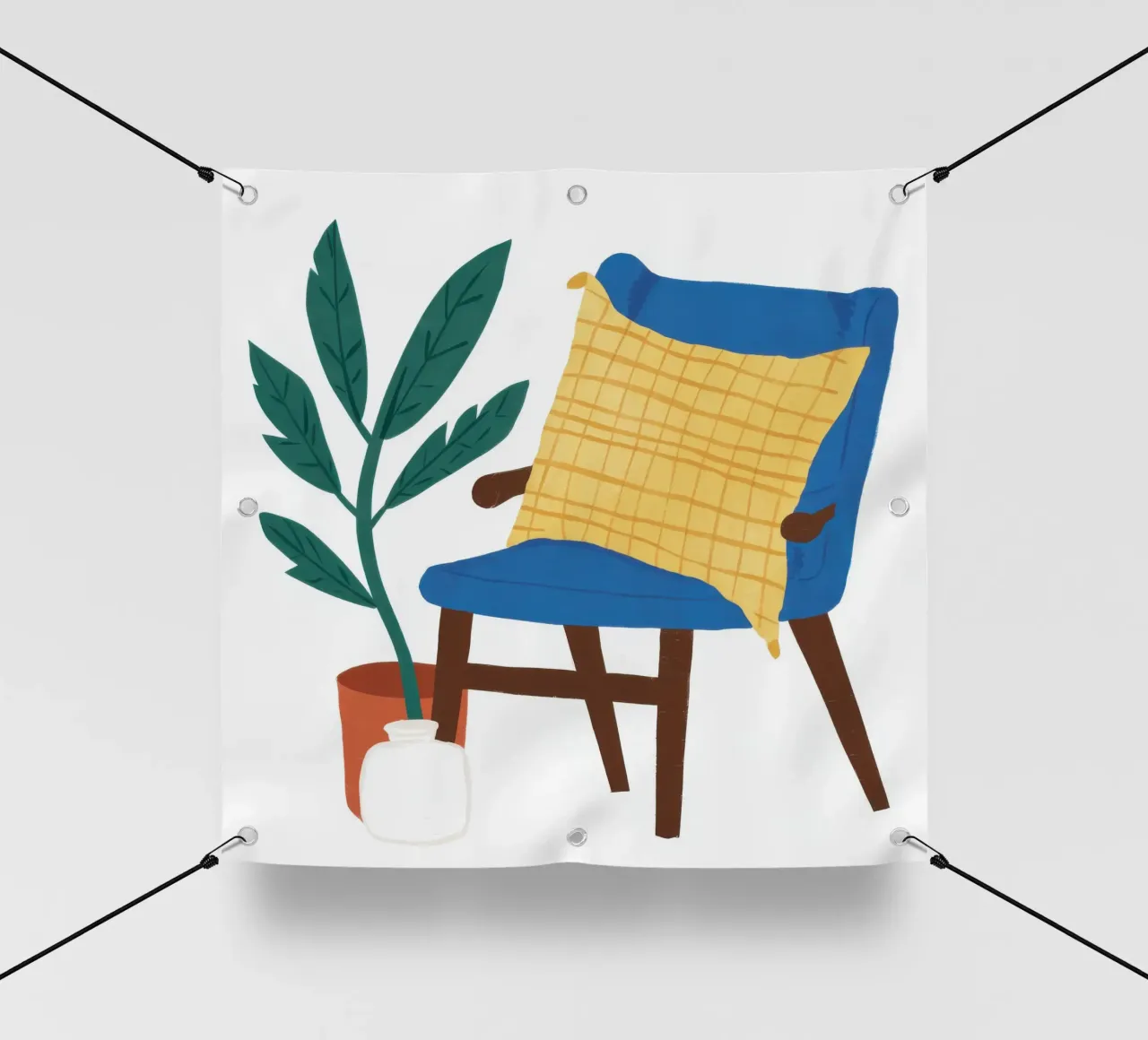Un angolo di lettura sereno telo in pvc da Frosh Pallete