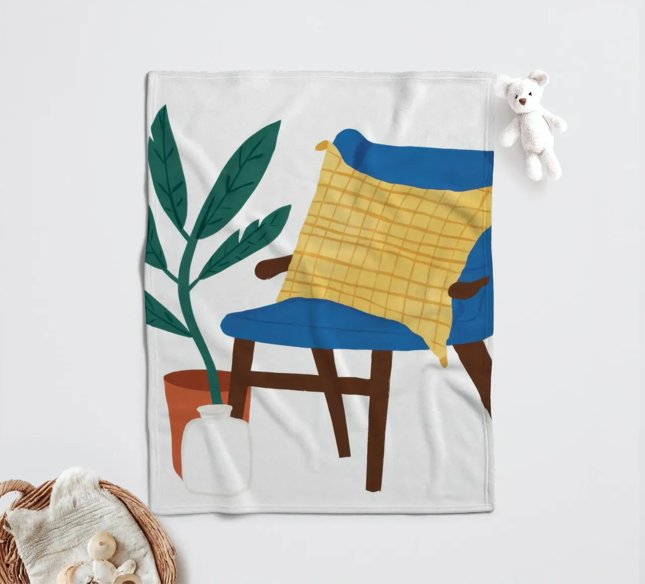 Un angolo di lettura sereno coperta in pile da Frosh Pallete