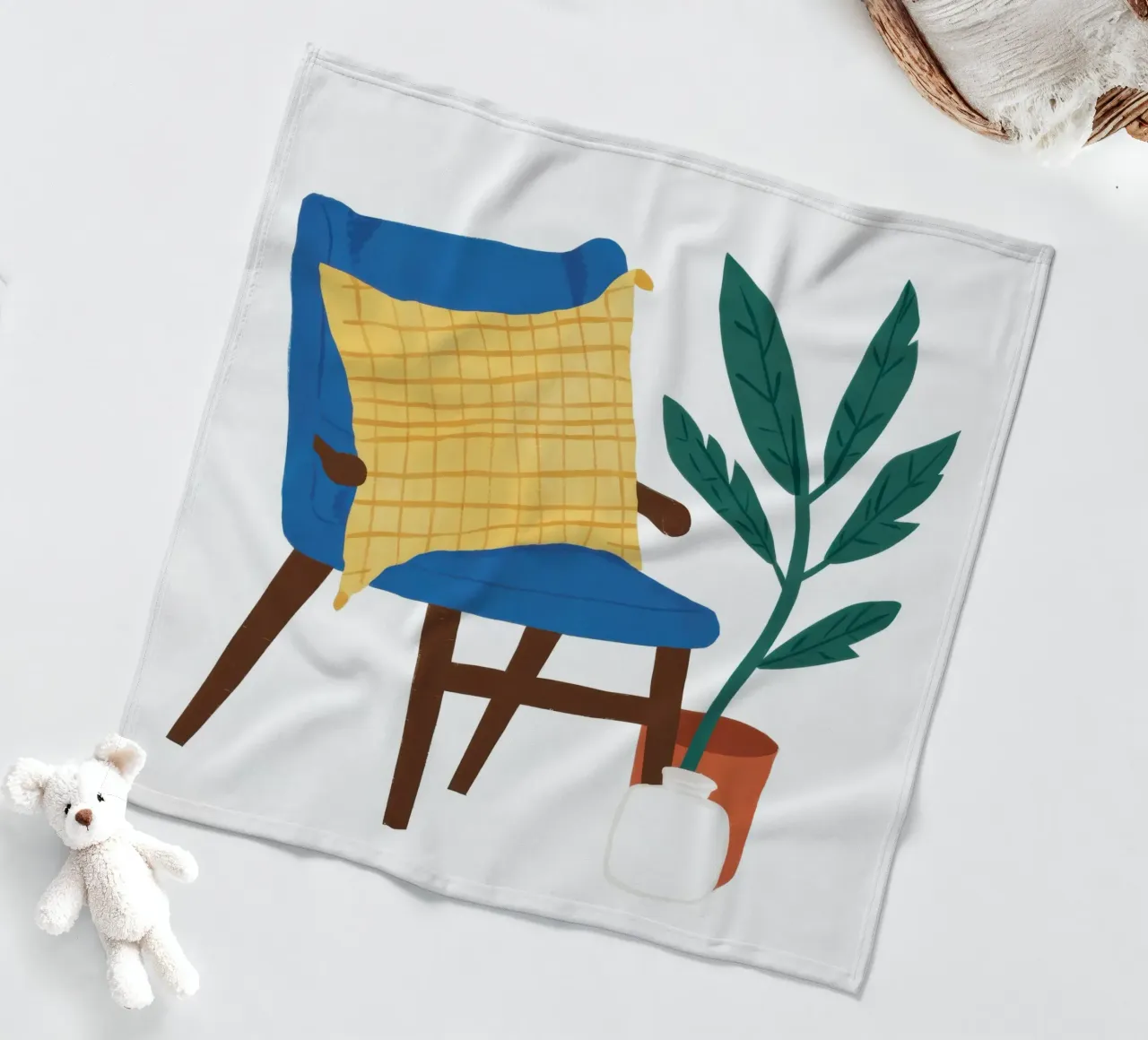 Un angolo di lettura sereno coperta in pile da Frosh Pallete