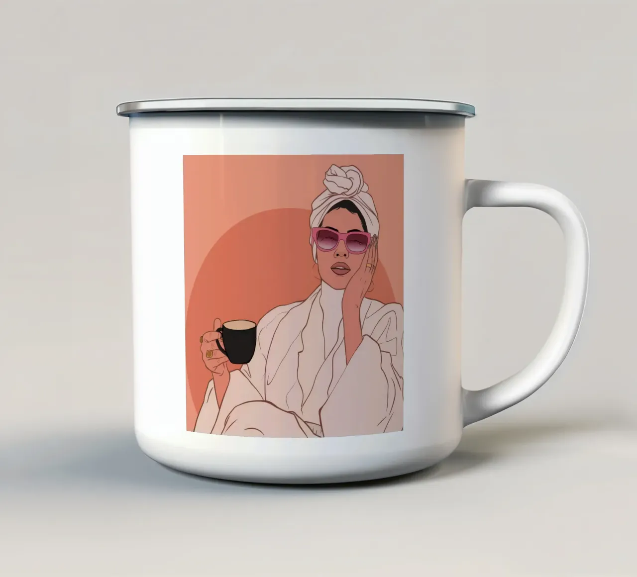 Caffè mattutino Glamour tazza in smalto da Solar Paint