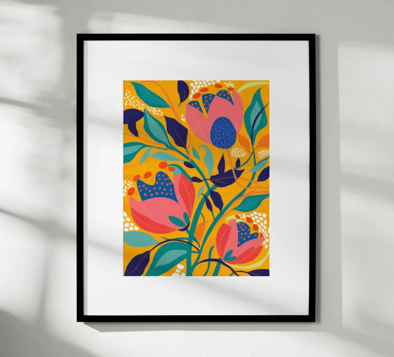 Vreugdevolle abstracte tuin poster van Lunar Valentina