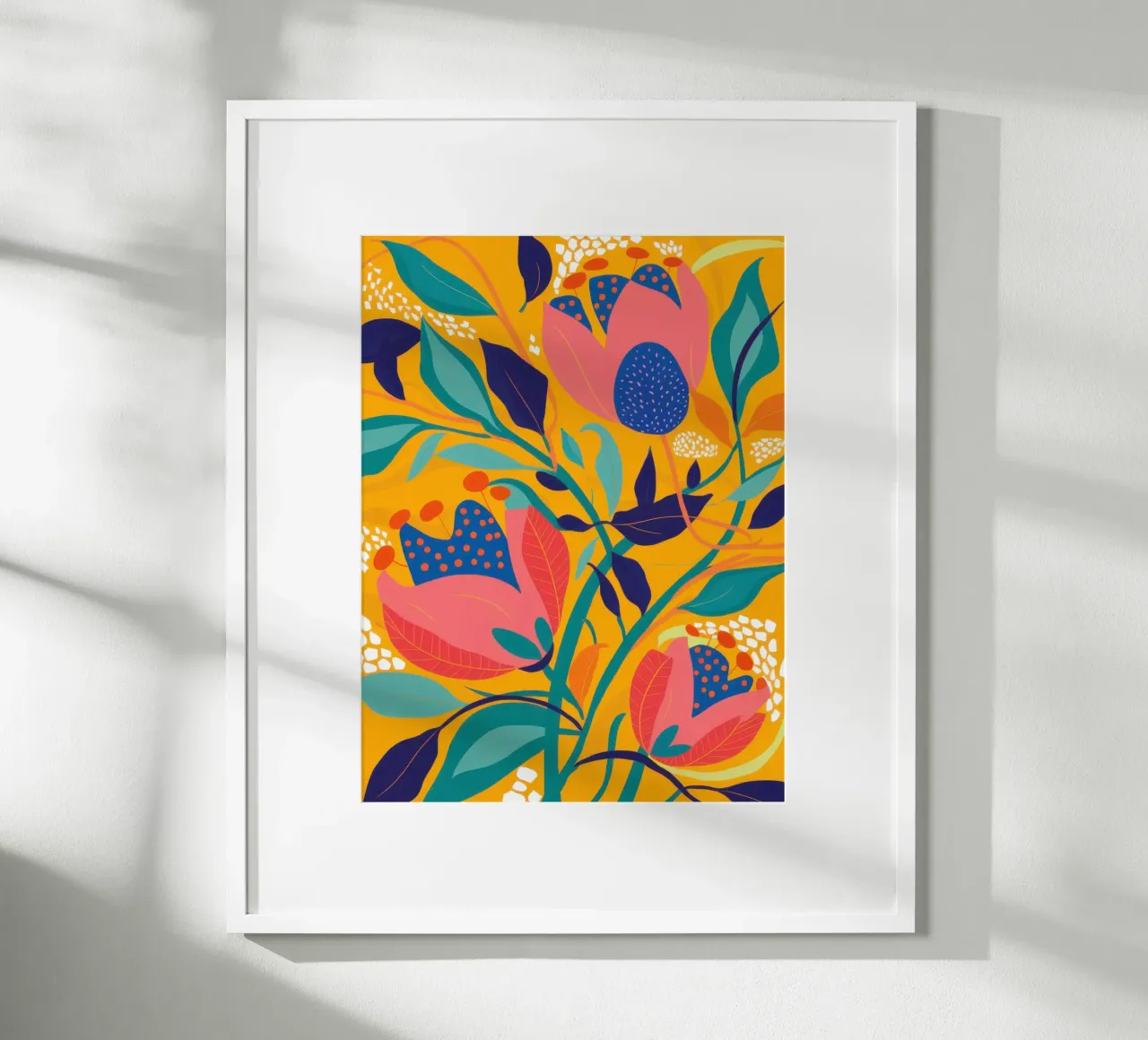 Vreugdevolle abstracte tuin poster van Lunar Valentina