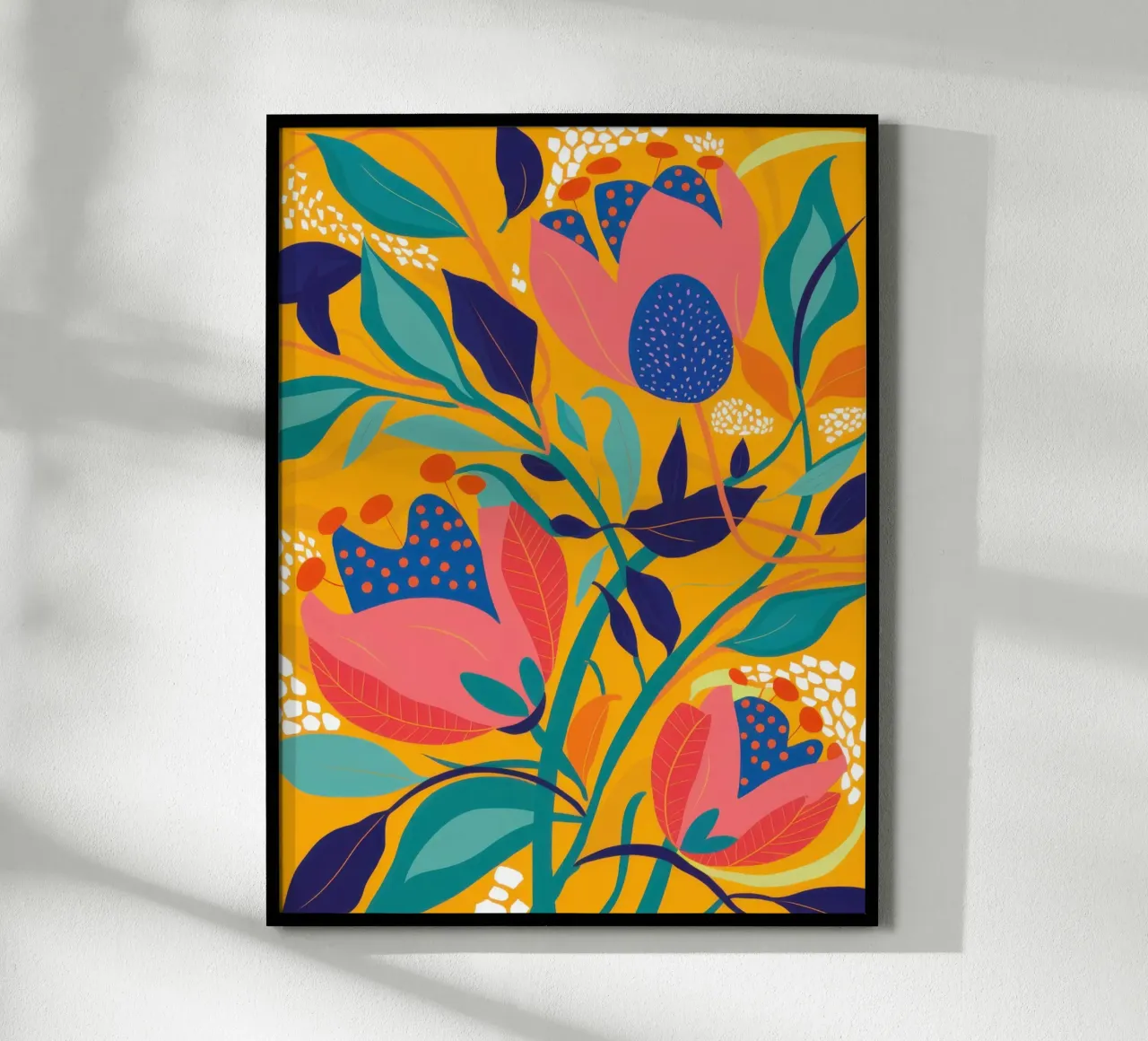 Vreugdevolle abstracte tuin poster van Lunar Valentina