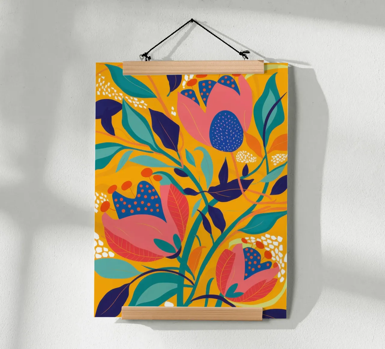 Vreugdevolle abstracte tuin poster van Lunar Valentina