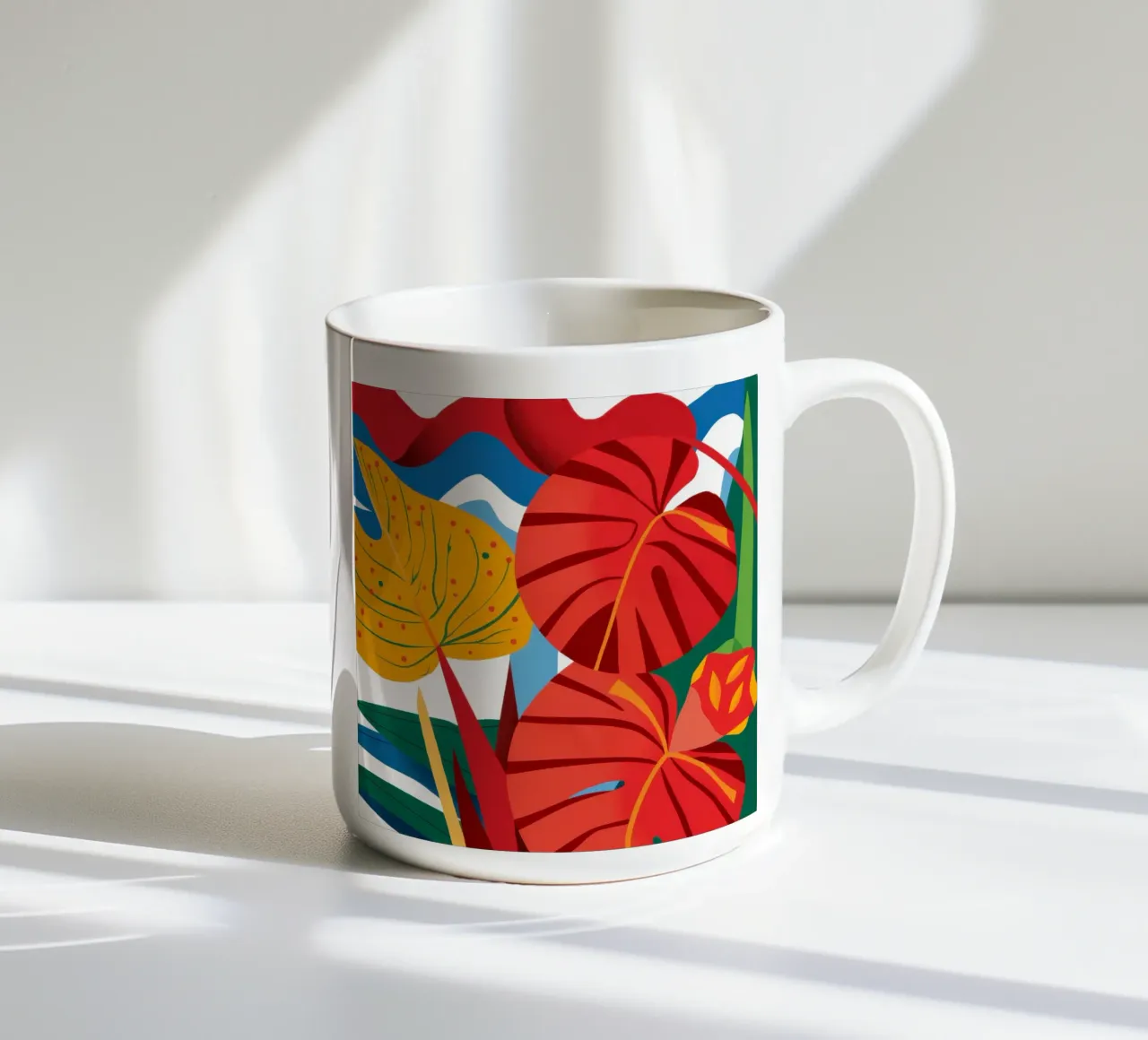 Abbraccio autunnale di fuoco tazza in ceramica da Solar Paint