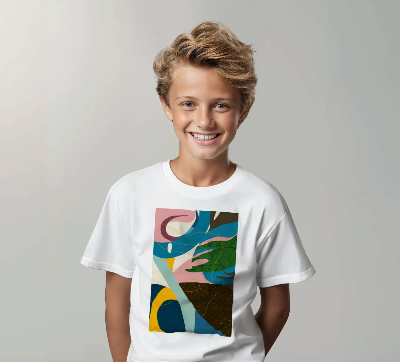 Dynamischer abstrakter Fluss Kinder T-Shirt von Bring Haven