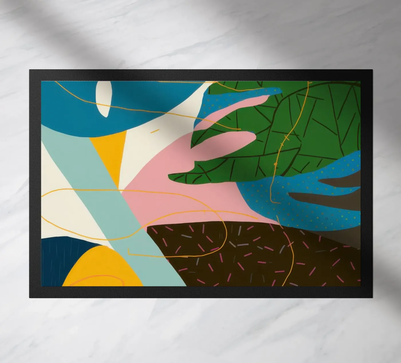 Dynamic Abstract Flow doormat by Bring Haven