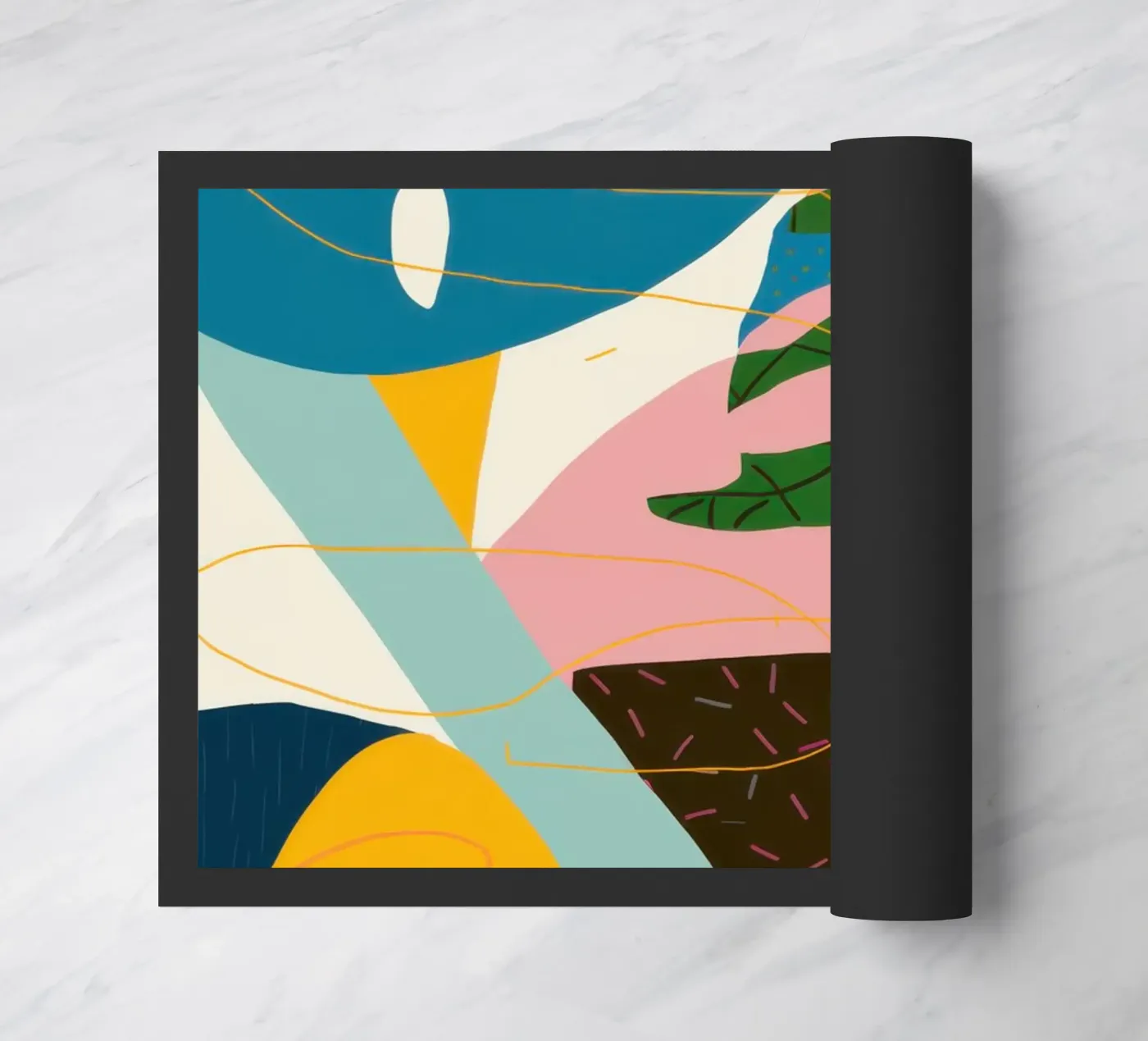 Dynamic Abstract Flow doormat by Bring Haven