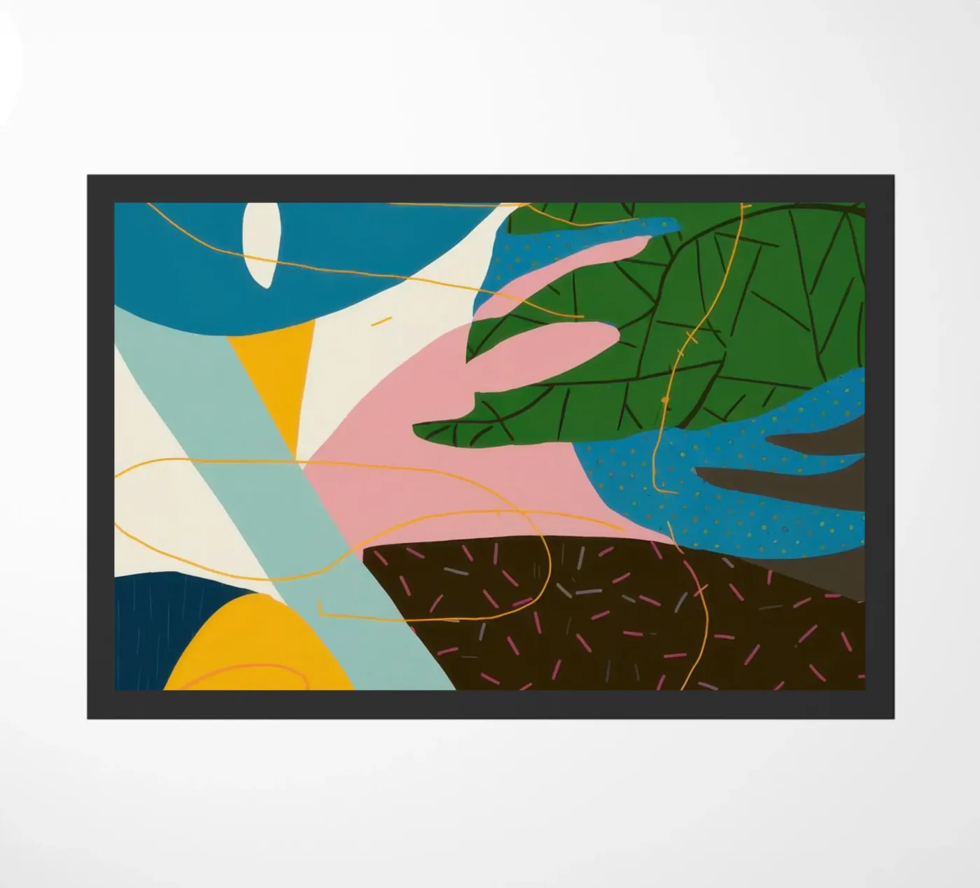 Dynamic Abstract Flow doormat by Bring Haven