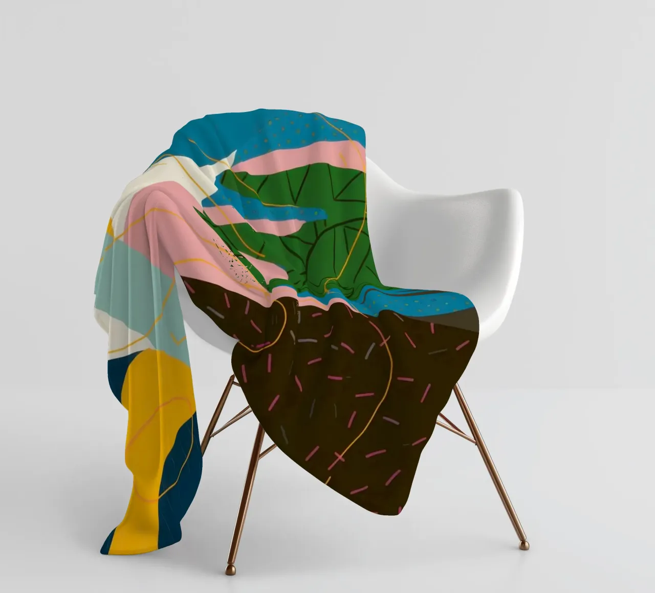 Dynamischer abstrakter Fluss Fleecedecke von Bring Haven