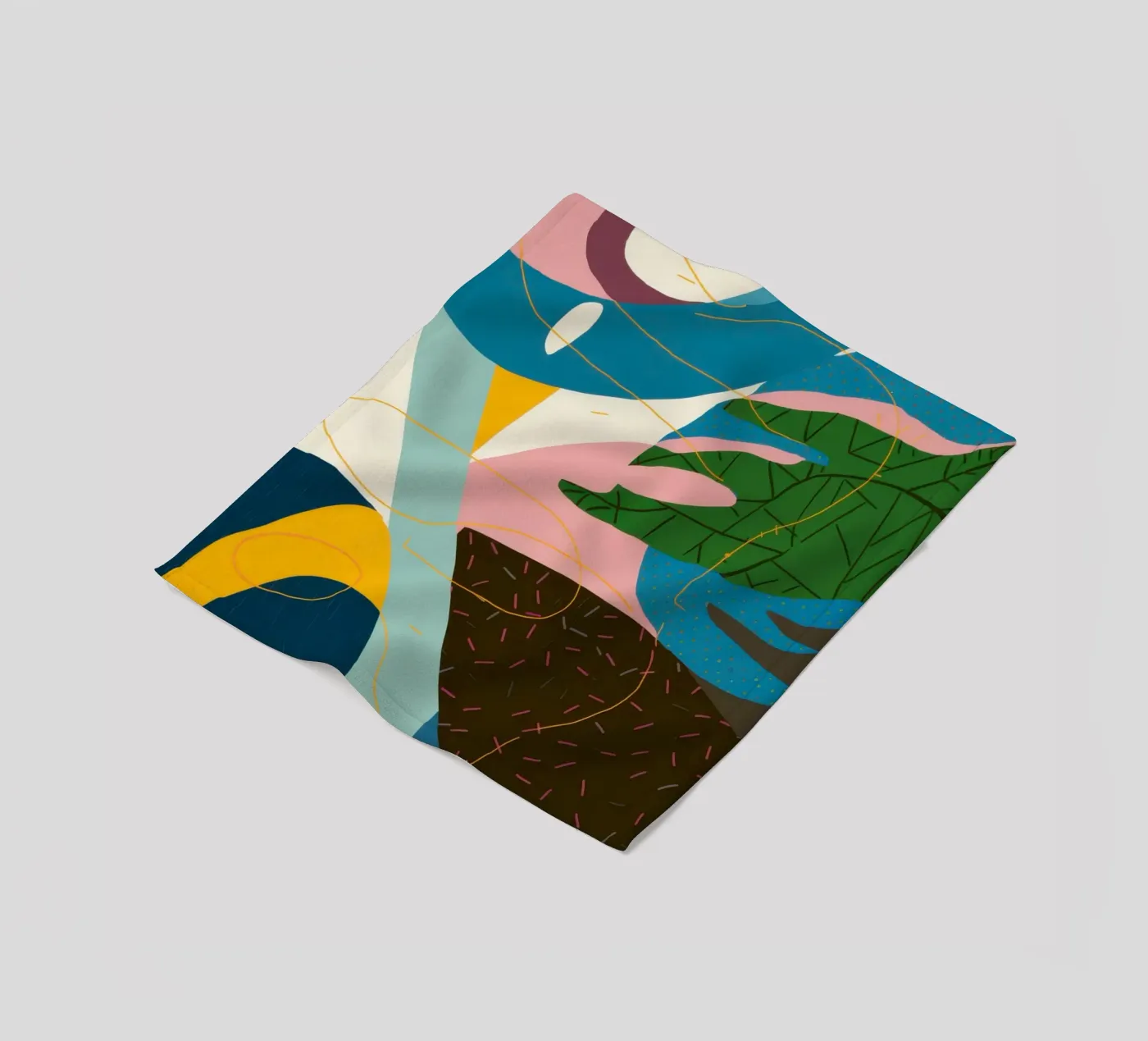 Dynamische abstracte stroom fleecedeken van Bring Haven