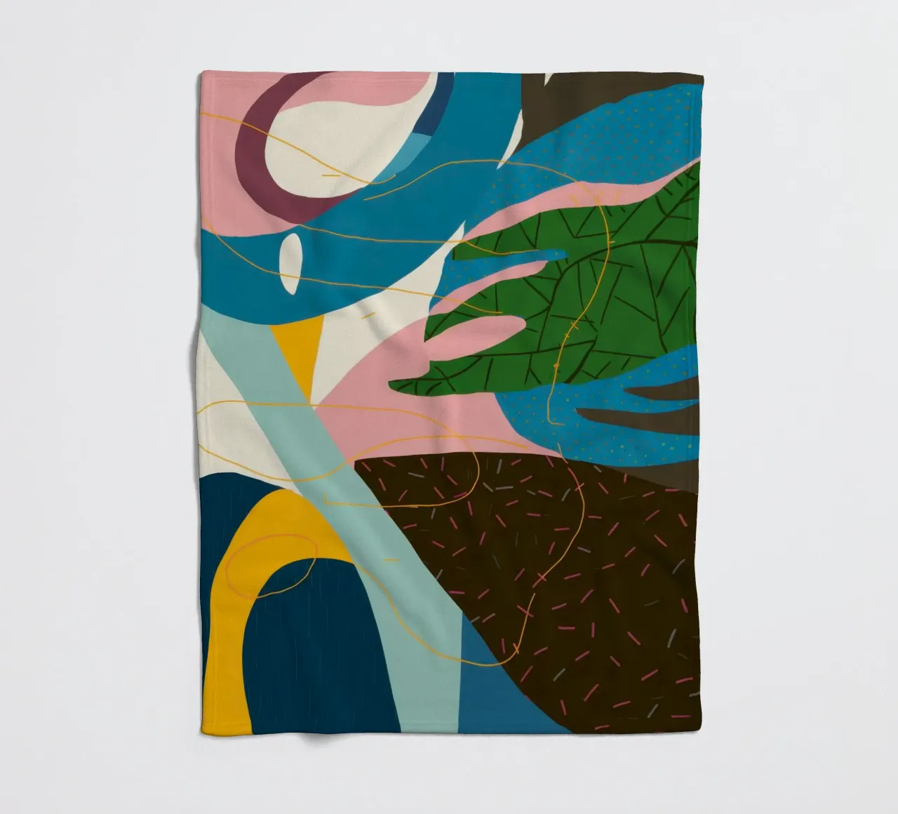 Dynamischer abstrakter Fluss Fleecedecke von Bring Haven