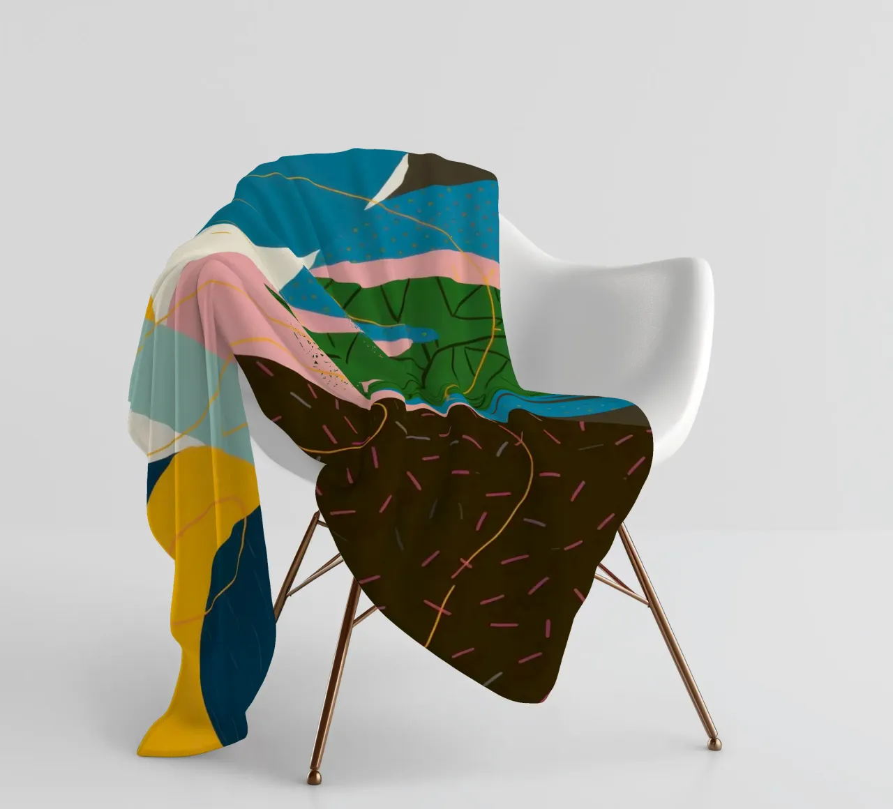 Dynamischer abstrakter Fluss Fleecedecke von Bring Haven