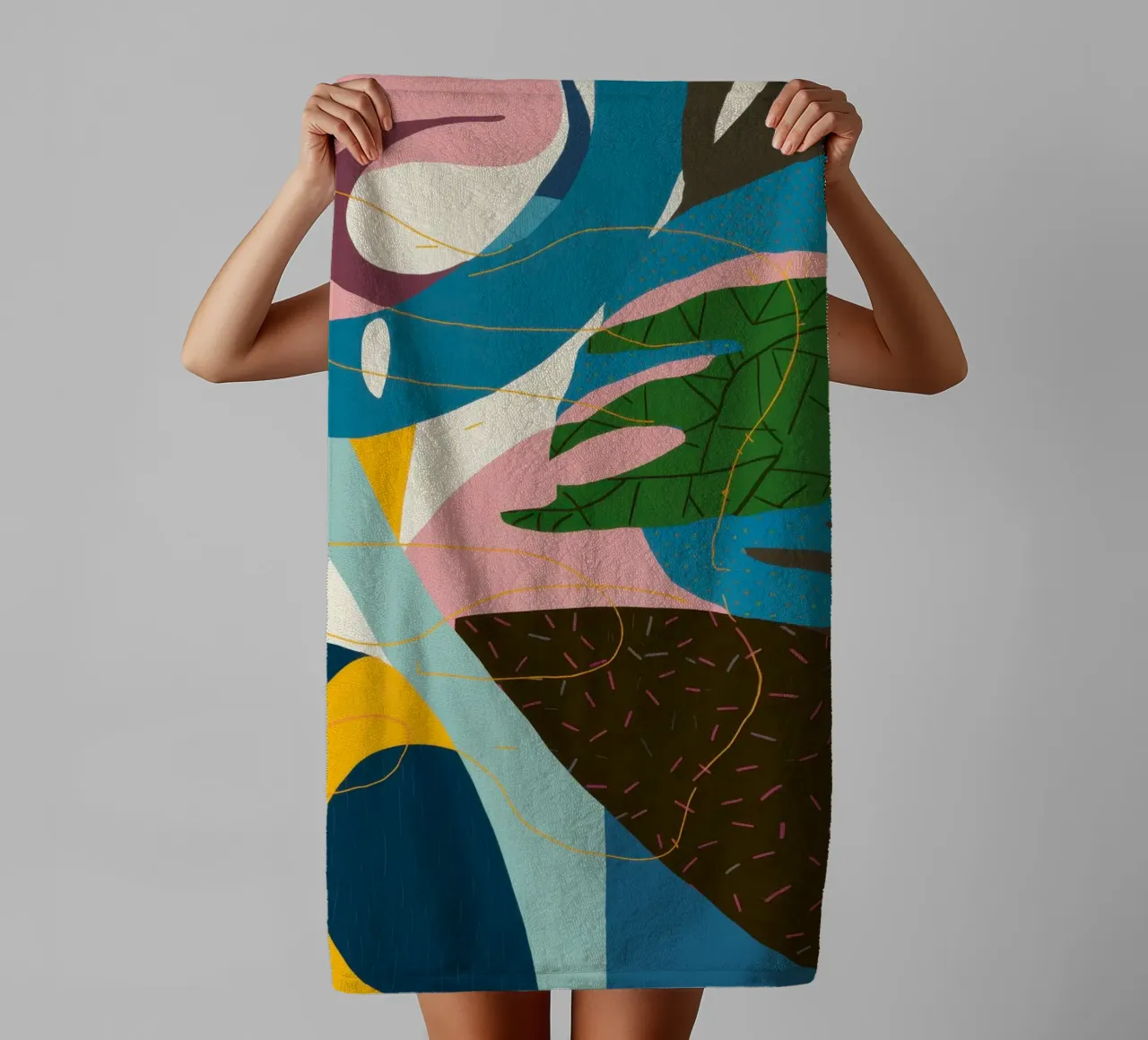 Dynamic Abstract Flow towel by Bring Haven