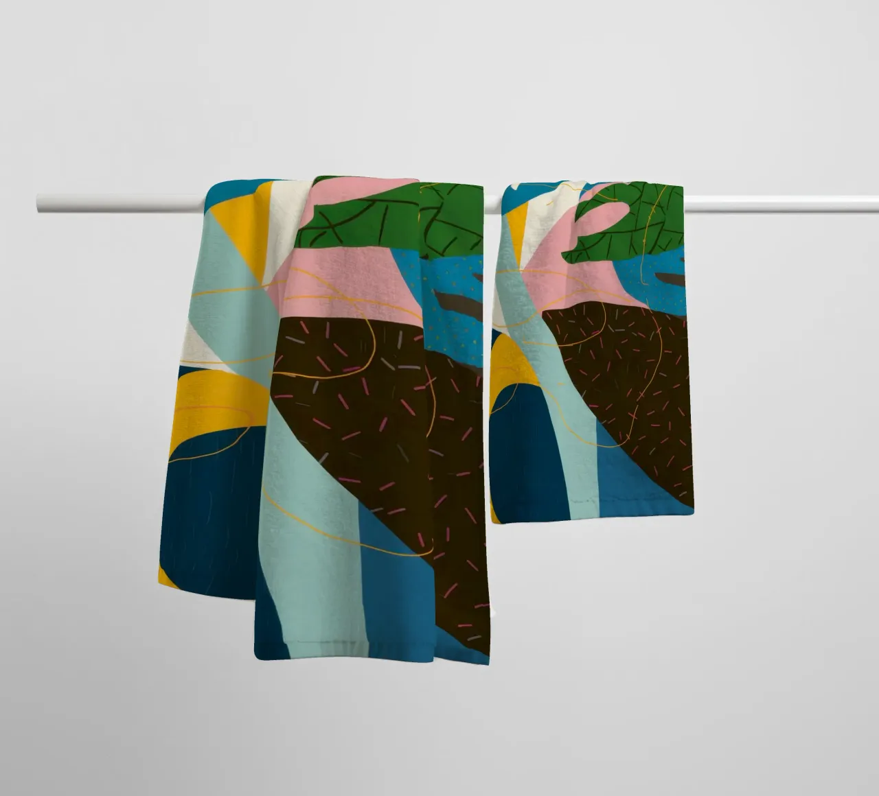 Dynamic Abstract Flow towel by Bring Haven