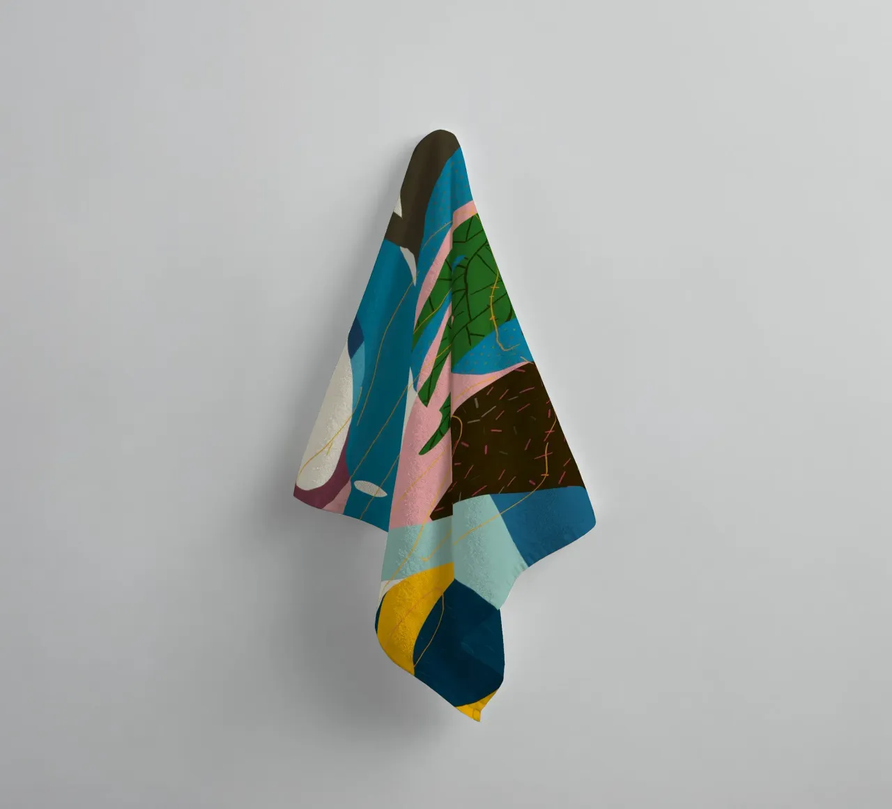 Dynamic Abstract Flow towel by Bring Haven
