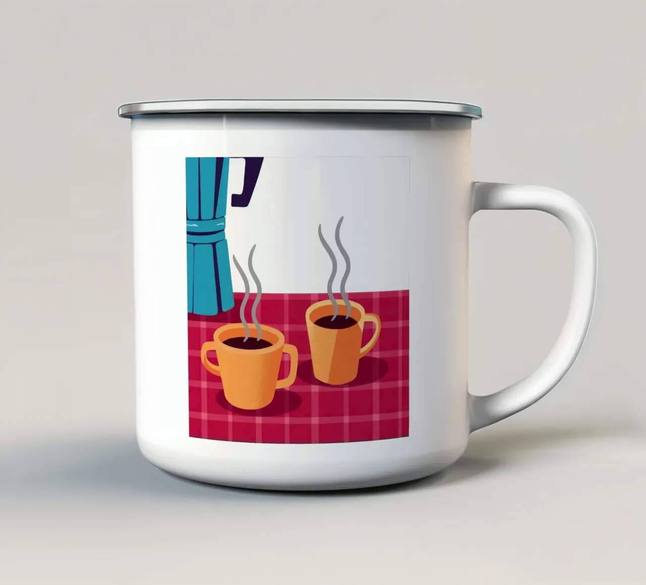 Rituale mattutino condiviso tazza in smalto da Solar Paint