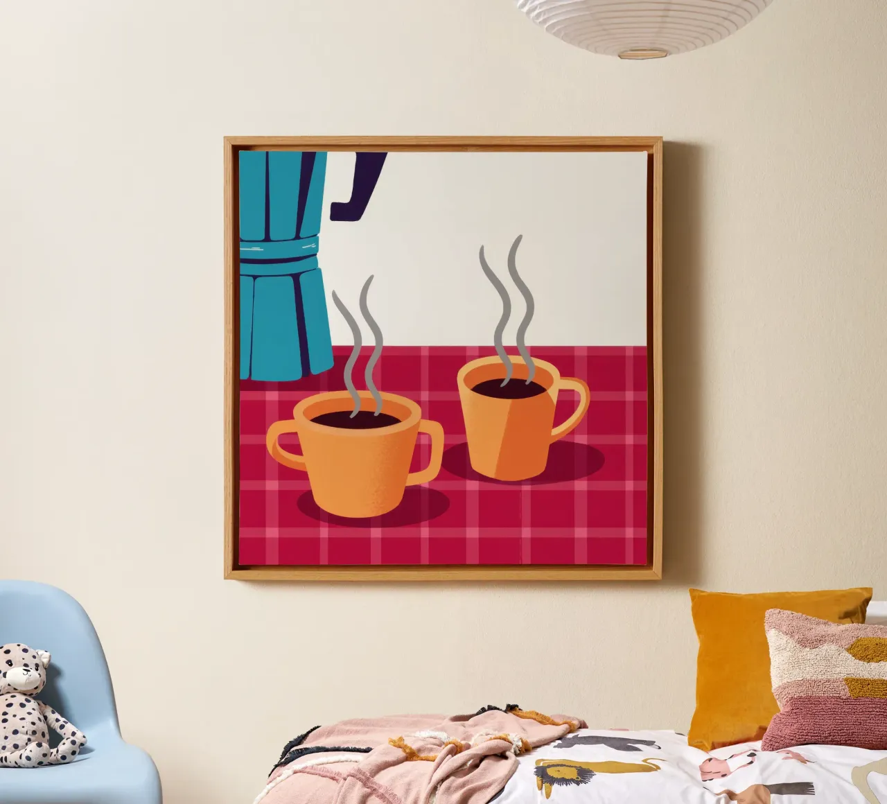 Rituale mattutino condiviso tela con Cornice a cassetta da Solar Paint