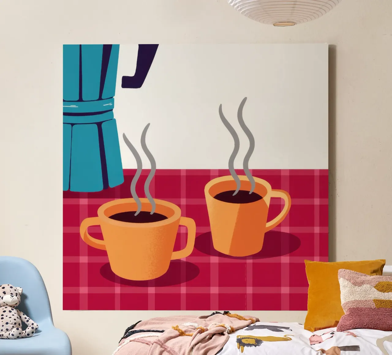 Rituale mattutino condiviso tela con Cornice a cassetta da Solar Paint