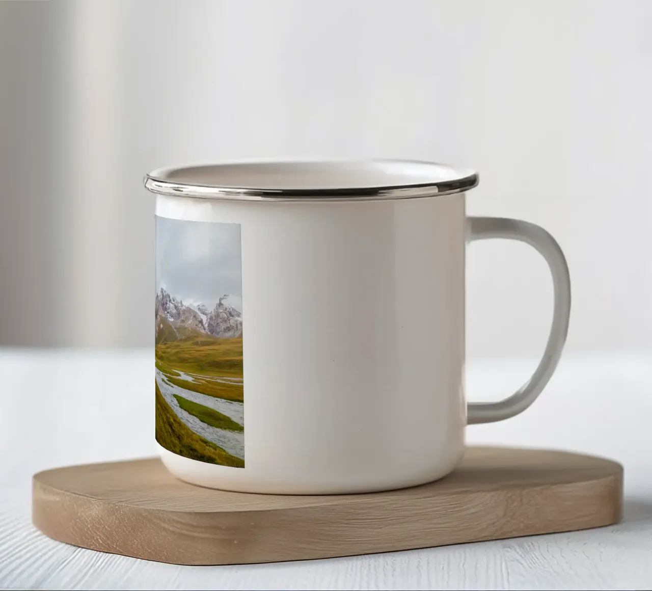natural scenery water enamel mug by Horsire