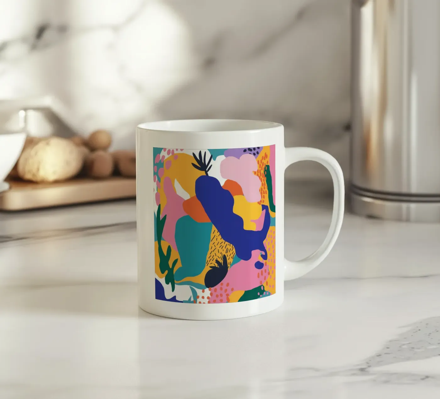 Chromatic Human Forms ceramic mug by Frosh Pallete