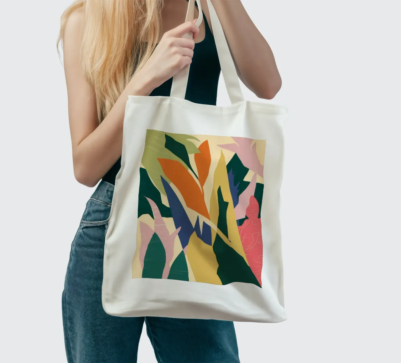 Forme botaniche in grassetto borsa in juta da Solar Paint