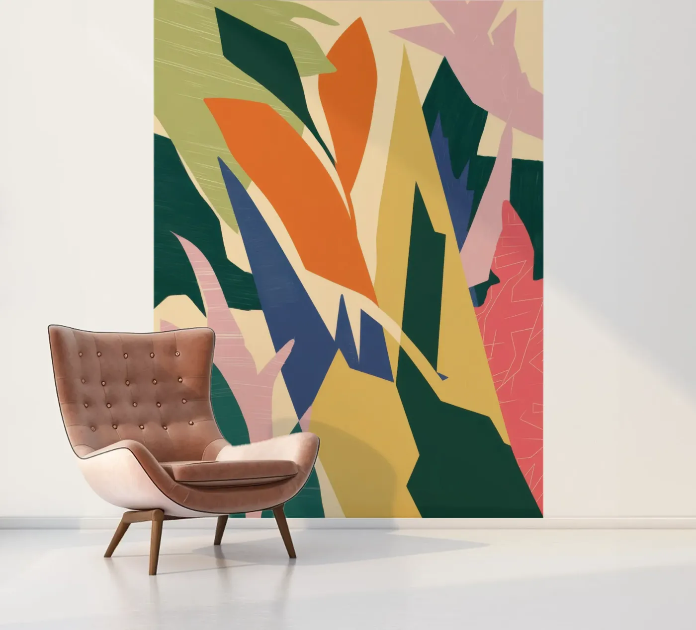Bold Botanical Forms fotobehang van Solar Paint