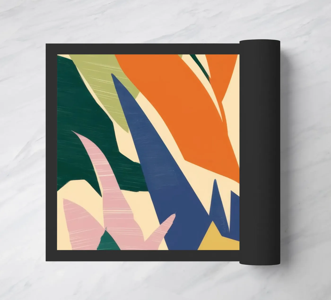 Bold Botanical Forms doormat by Solar Paint