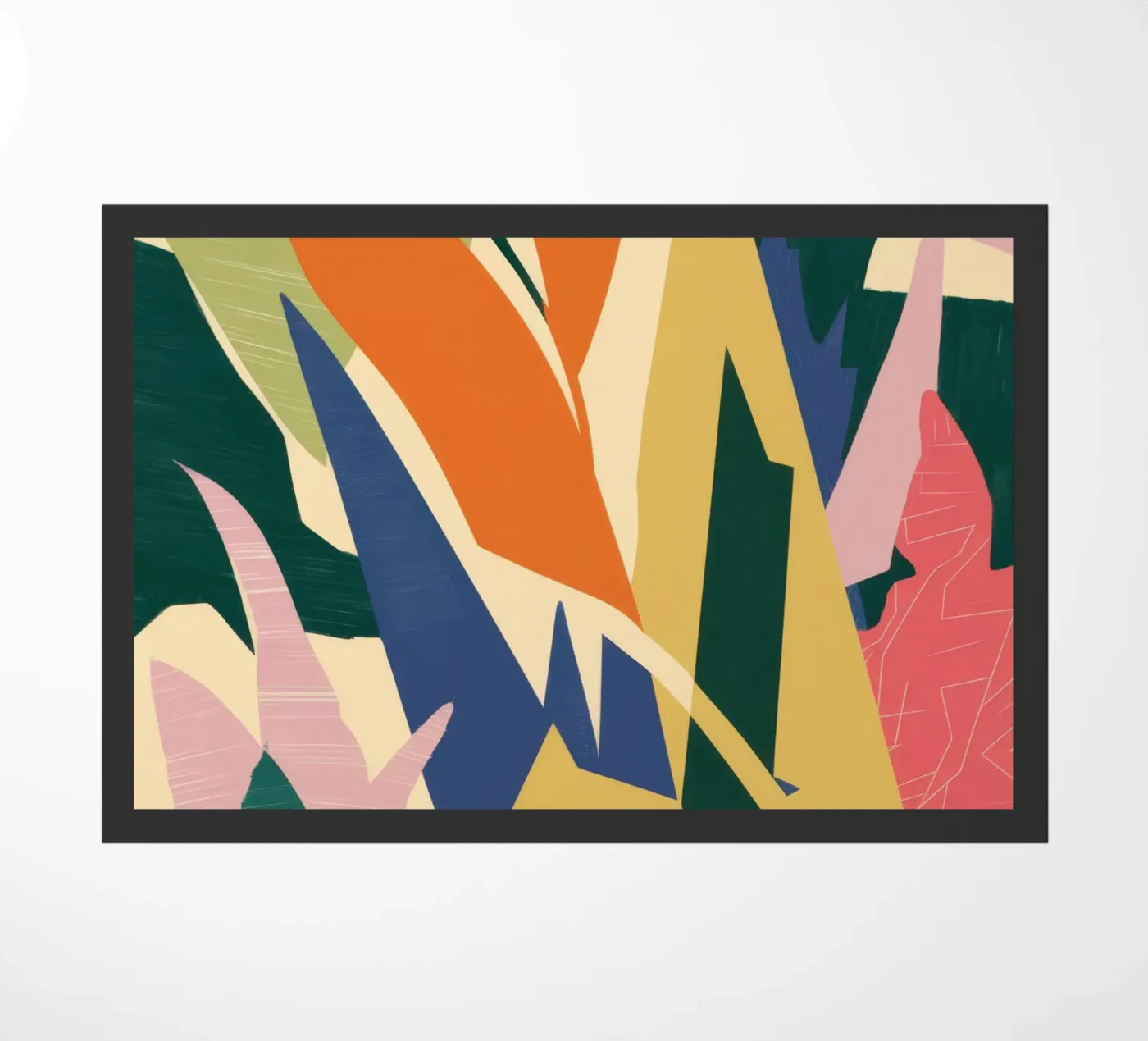 Bold Botanical Forms doormat by Solar Paint