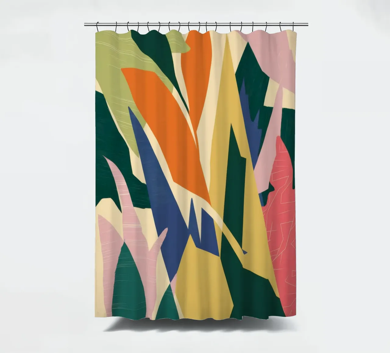 Forme botaniche in grassetto tenda da doccia da Solar Paint