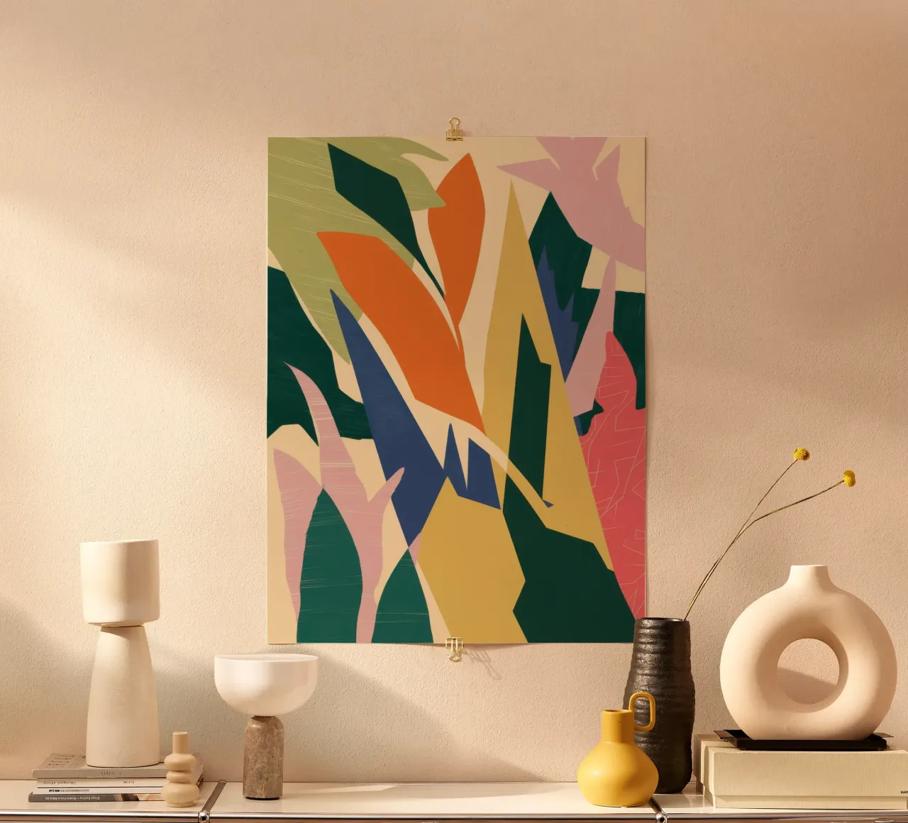 Bold Botanical Forms poster by Solar Paint